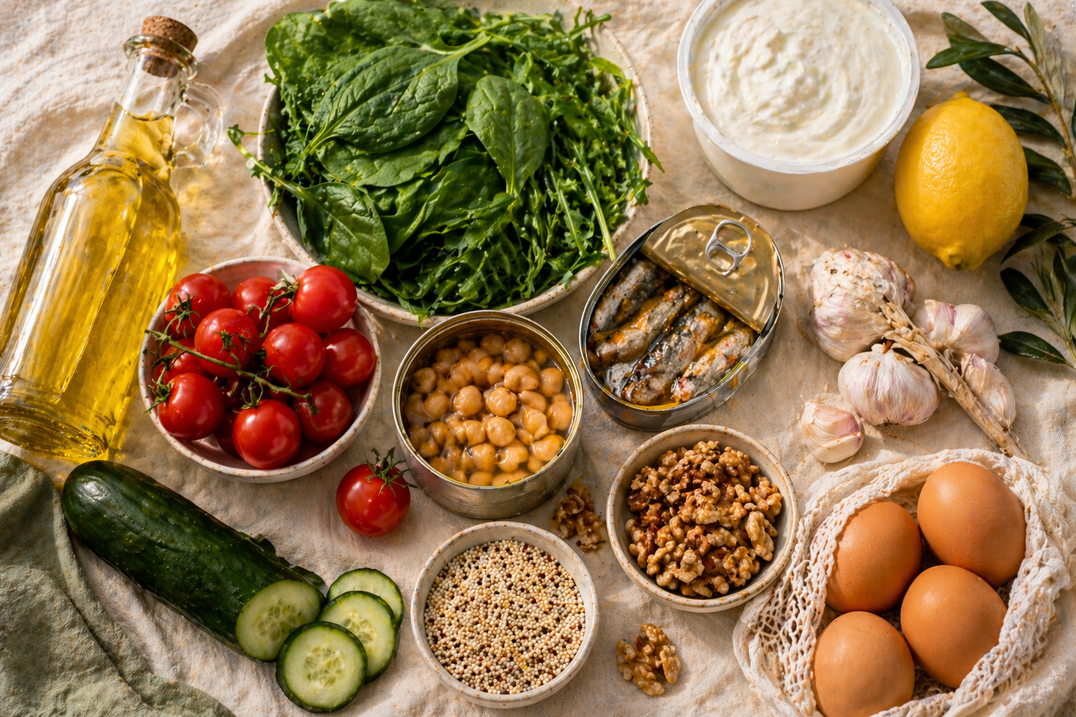 mediterraneanHealthy food ingredients assortment