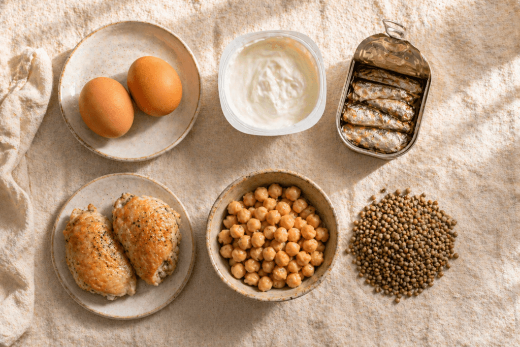 Protein sources and yogurt