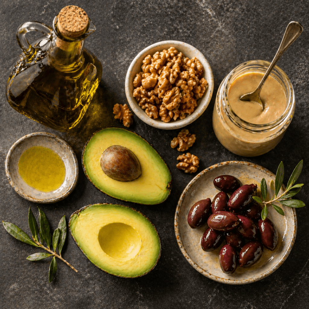 Healthy fats assortment