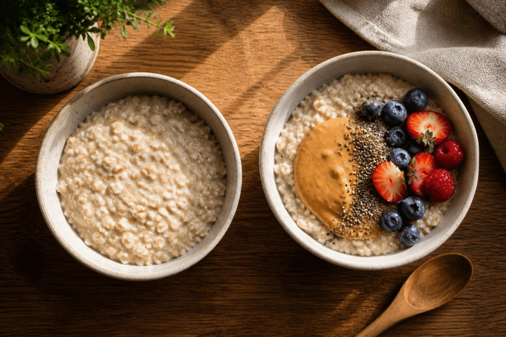 Why Am I Still Hungry After Eating? 5 Reasons That Actually Make Sense Oatmeal with fruit and nuts