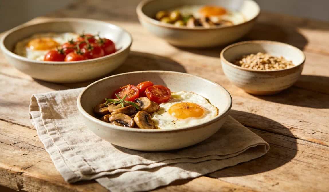 Mediterranean Breakfast Ideas for Steady Energy Healthy breakfast bowls with eggs