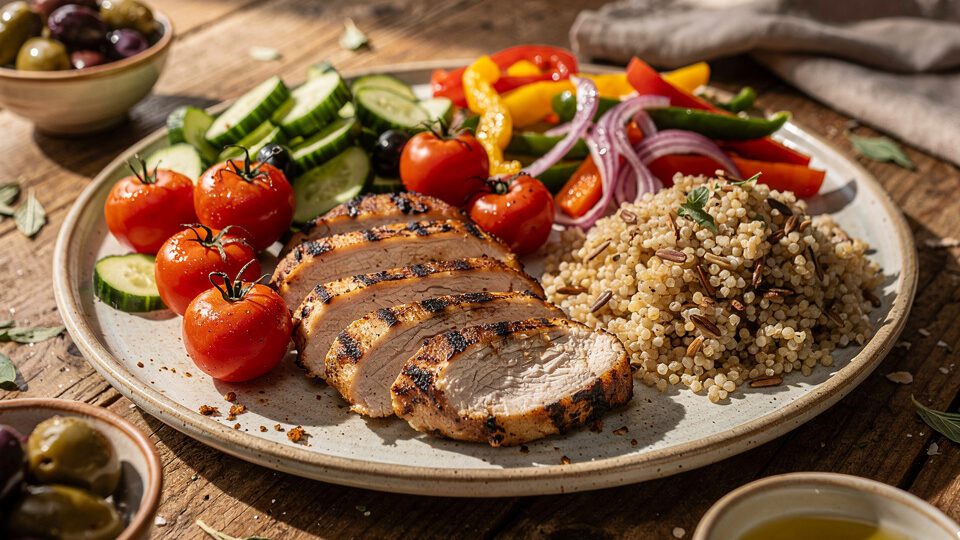 balanced mediterranean meal that prevents hunger