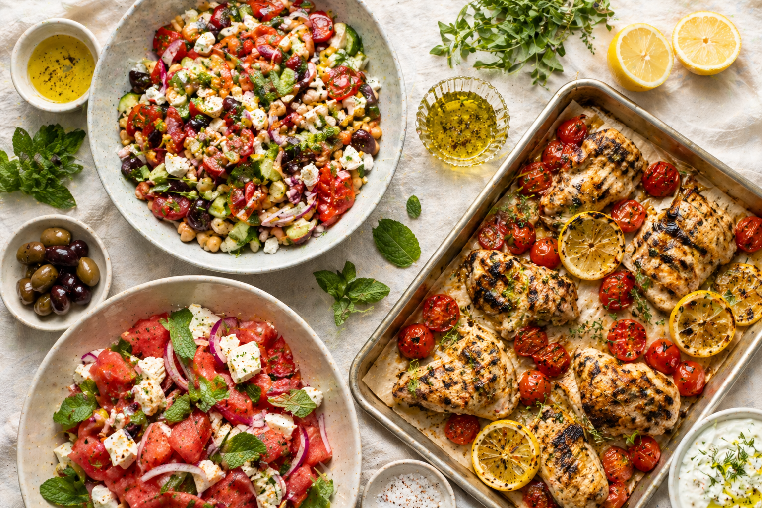 Easy Mediterranean summer dinner recipes