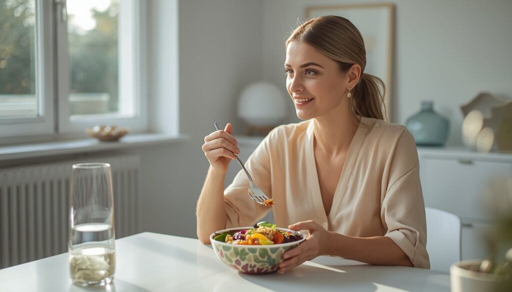 Healthy Work Lunch Ideas That Keep You Full All Afternoon healthy lunch for work focused productive woman