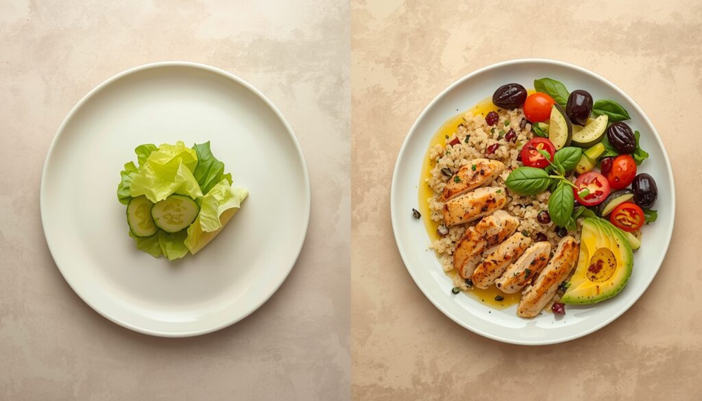 Healthy chicken salad meal