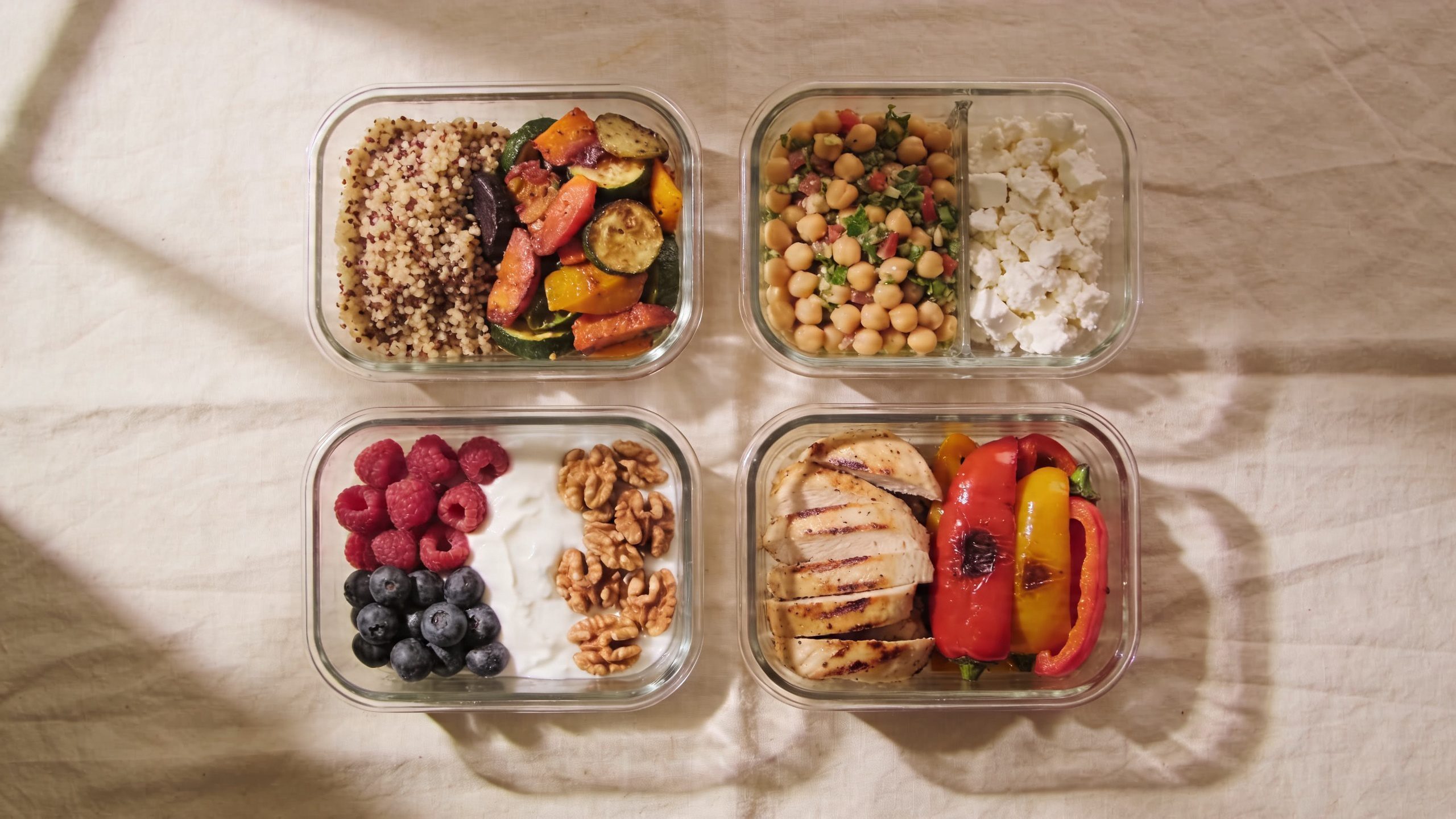 Healthy meal prep containers