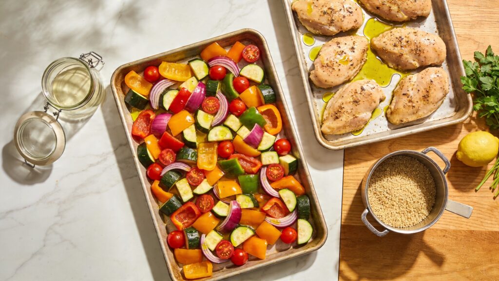 Sheet pan chicken and vegetables