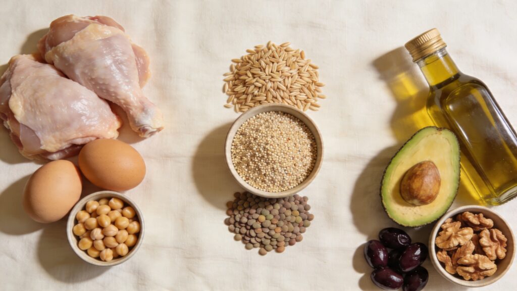 Healthy food ingredients assortment