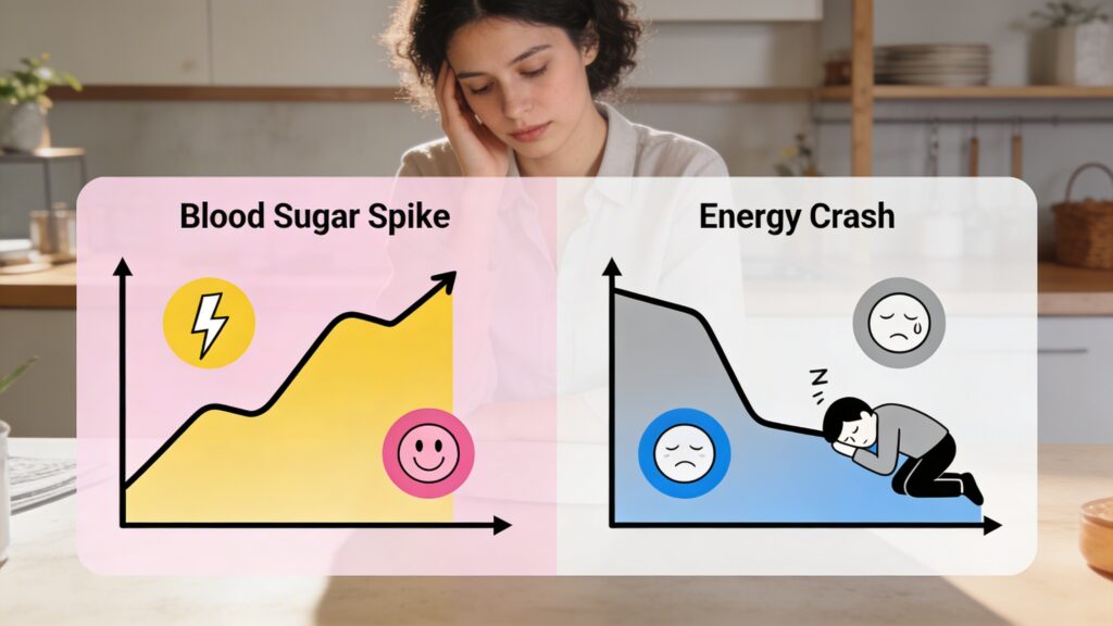 How to Stay Full in a Calorie Deficit (Without Feeling Deprived) Blood sugar spike and energy crash
