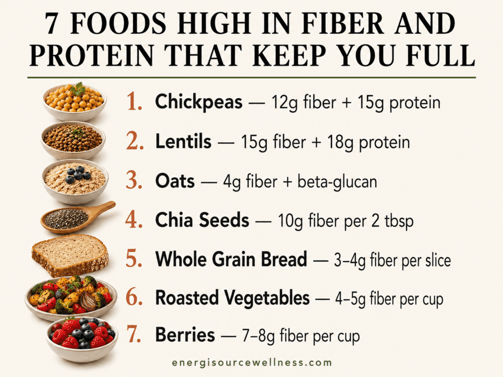 Foods High in Fiber and Protein That Keep You Full (The Mediterranean List) Fiber and protein rich foods list