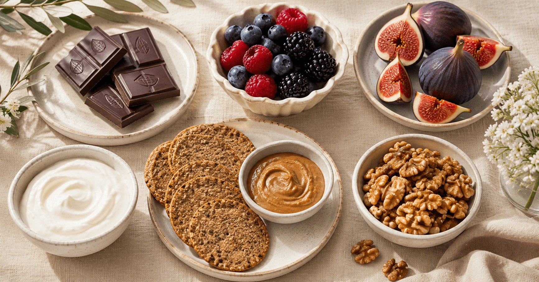 Why Am I So Hungry Before My Period (It Is Not Willpower — Here Is What Is Actually Happening) Mediterranean foods that help with PMS hunger and period cravings including dark chocolate berries whole grains and nuts