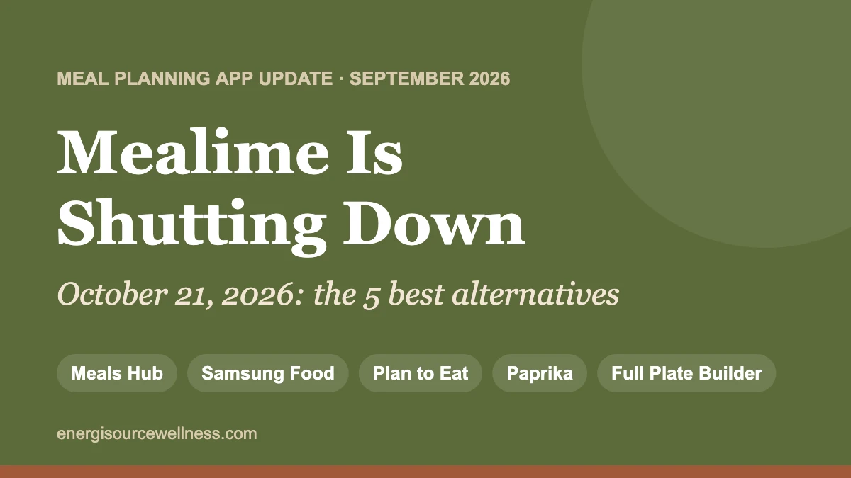 Mealime Is Shutting Down (October 21, 2026): The 5 Best Alternatives Mealime Is Shutting Down (October 21, 2026): The 5 Best Alternatives